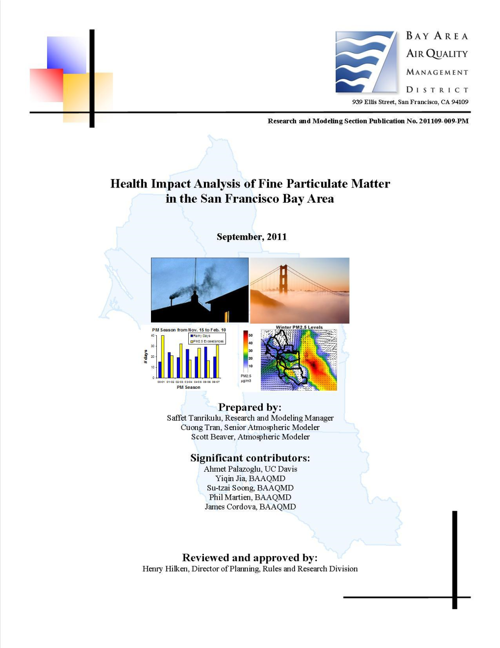 Health Impact Analysis of Fine Particulate Matter in the San Francisco Bay Area