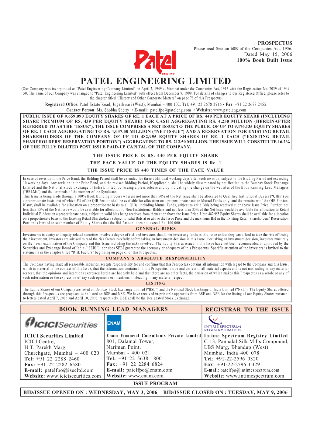 Patel Engineering Limited