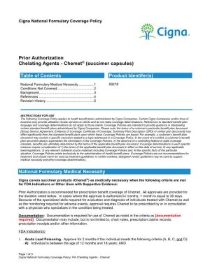 Chelating Agents - Chemet® (Succimer Capsules)
