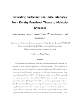 Simulating Surfactant-Iron Oxide Interfaces: from Density Functional Theory to Molecular Dynamics