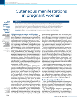 Cutaneous Manifestations in Pregnant Women