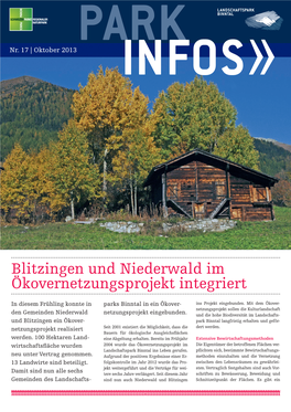 Blitzingen Und Niederwald Im Ökovernetzungsprojekt Integriert