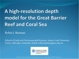 A High-Resolution Depth Model for the Great Barrier Reef and Coral