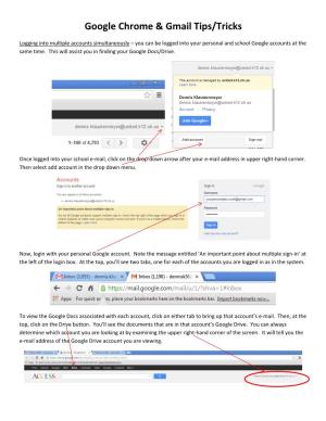 Google Chrome & Gmail Tips/Tricks