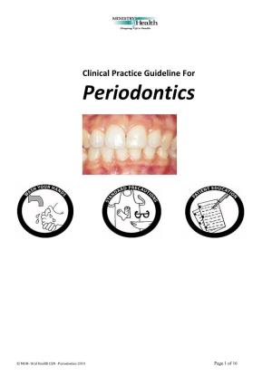 Clinical Practice Guideline for Periodontics