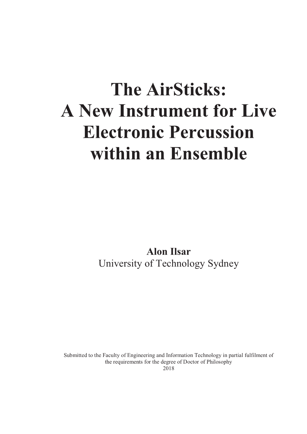 A New Instrument for Live Electronic Percussion Within an Ensemble