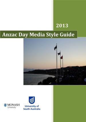 Anzac Day Media Style Guide