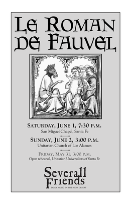 Severall Friends Program June 2019 Roman De Fauvel May 20 V2.0