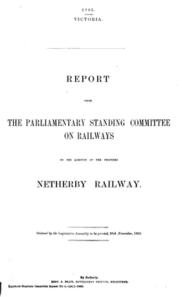 The Parliamentary Standing Committee on Railways