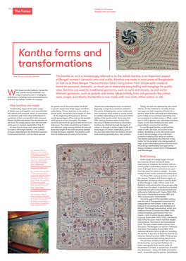 Kantha Forms and Transformations