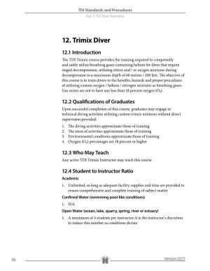TDI Trimix Diver Standards