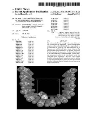 (12) Patent Application Publication (10) Pub. No.: US 2013/02254.12 A1 Sardari Lodriche Et Al