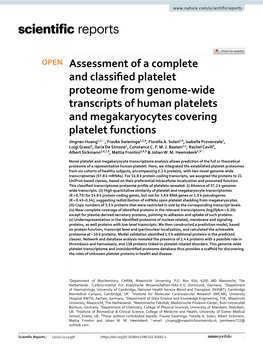 Downloaded Per Proteome Cohort Via the Web- Site Links of Table 1, Also Providing Information on the Deposited Spectral Datasets