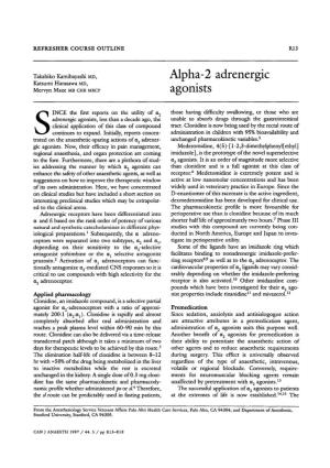Alpha-2 Adrenergic Agonists R15