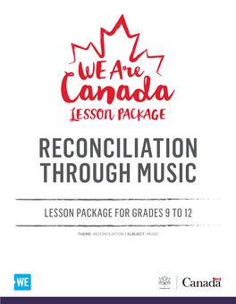 Lesson Package Reconciliation Through Music
