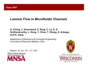 Laminar Flow in Microfluidic Channels