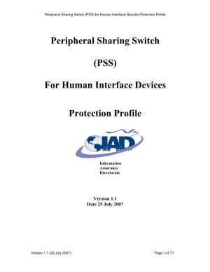 Peripheral Sharing Switch (PSS) for Human Interface Devices Protection Profile