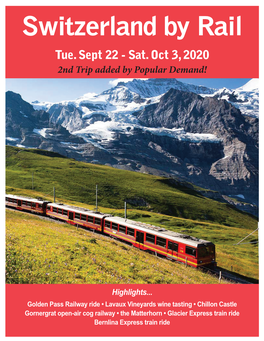 Switzerland by Rail Tue