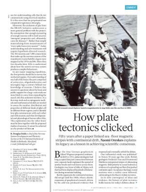 How Plate Tectonics Clicked