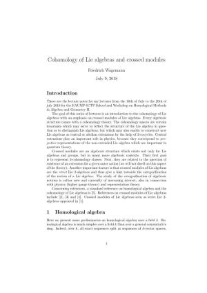 Cohomology of Lie Algebras and Crossed Modules