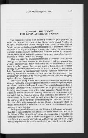 Feminist Theology for Latin American Women