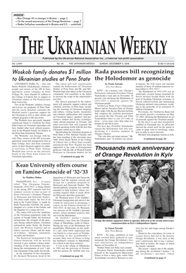 Woskob Family Donates $1 Million to Ukrainian Studies at Penn State