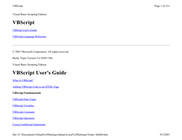Vbscript Page 1 of 331
