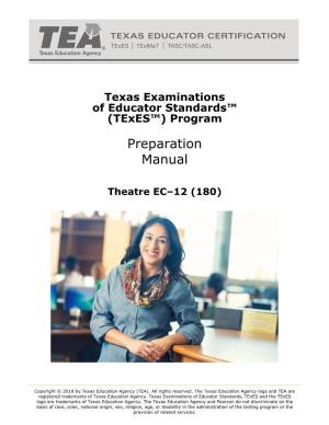 Theatre EC–12 (180) Preparation Manual