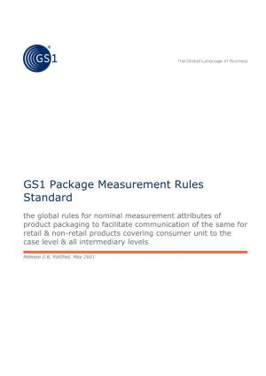 GDSN Package Measurement Rules Standard
