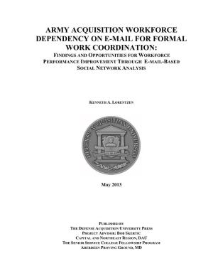 Army Acquisition Workforce Dependency on E-Mail for Formal