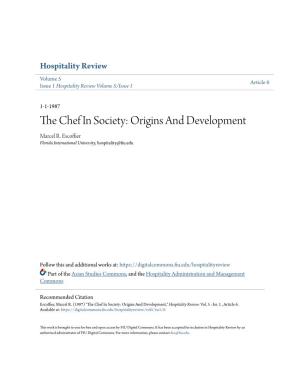 The Chef in Society: Origins and Development