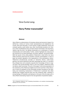 Vera Cuntz-Leng Harry Potter Transmedial1