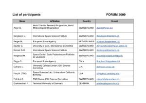 List of Participants FORUM 2009