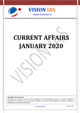 Current Affairs January 2020