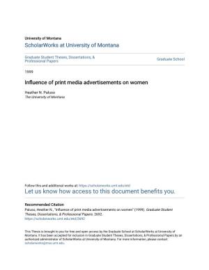 Influence of Print Media Advertisements on Women
