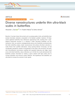 Diverse Nanostructures Underlie Thin Ultra-Black Scales in Butterflies