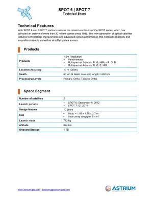 SPOT 6 & 7 Technical Sheet