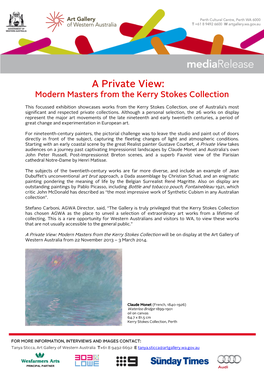 A Private View: Modern Masters from the Kerry Stokes Collection