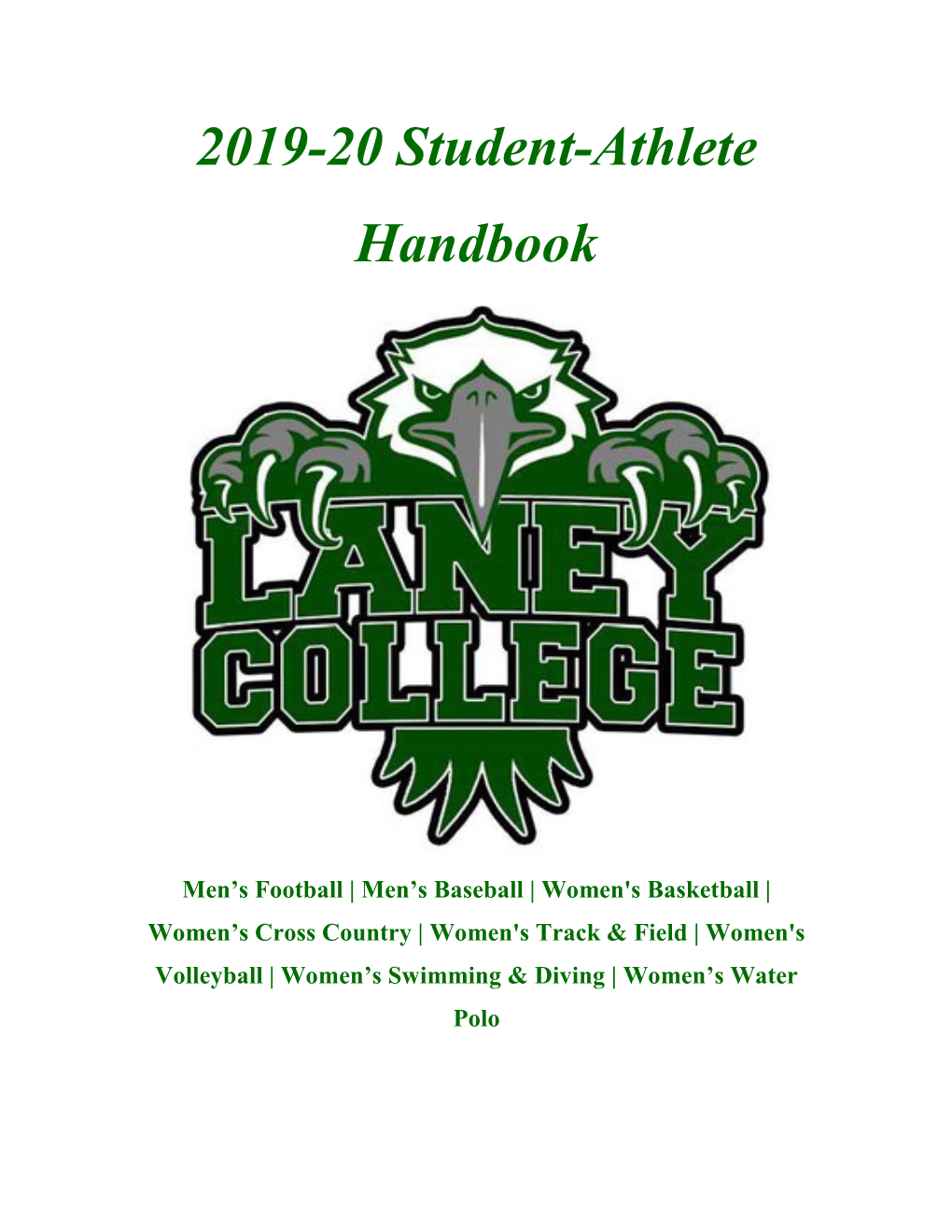 2019-20 Student-Athlete Handbook