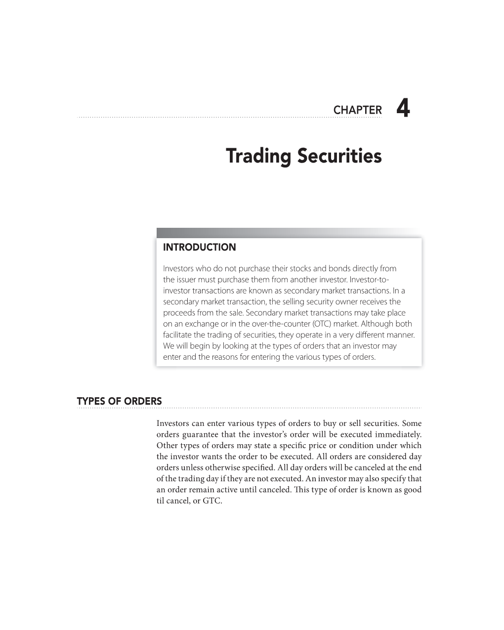 Trading Securities