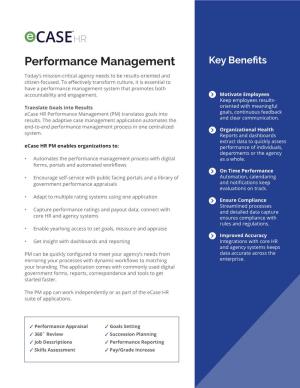 Performance Management Key Benefits