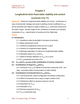 Flight Dynamics II