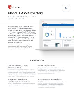Global IT Asset Inventory You Can’T Secure What You Can’T See Or Don’T Know