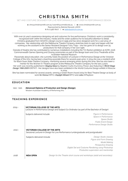 202009 Christina Smith CV EDUCATION