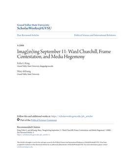 Ing September 11: Ward Churchill, Frame Contestation, and Media Hegemony Erika G