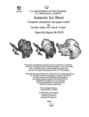 Antarctic Ice Sheet Computer Animations and Paper Model by Tau Rho Alpha, and Alan K