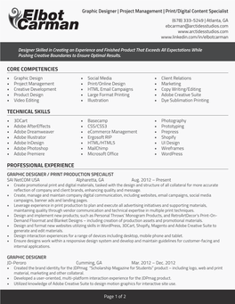 Core Competencies Technical Skills Professional