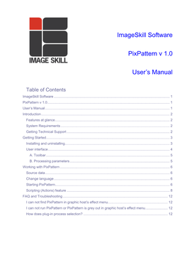 Imageskill Pixpattern User's Manual