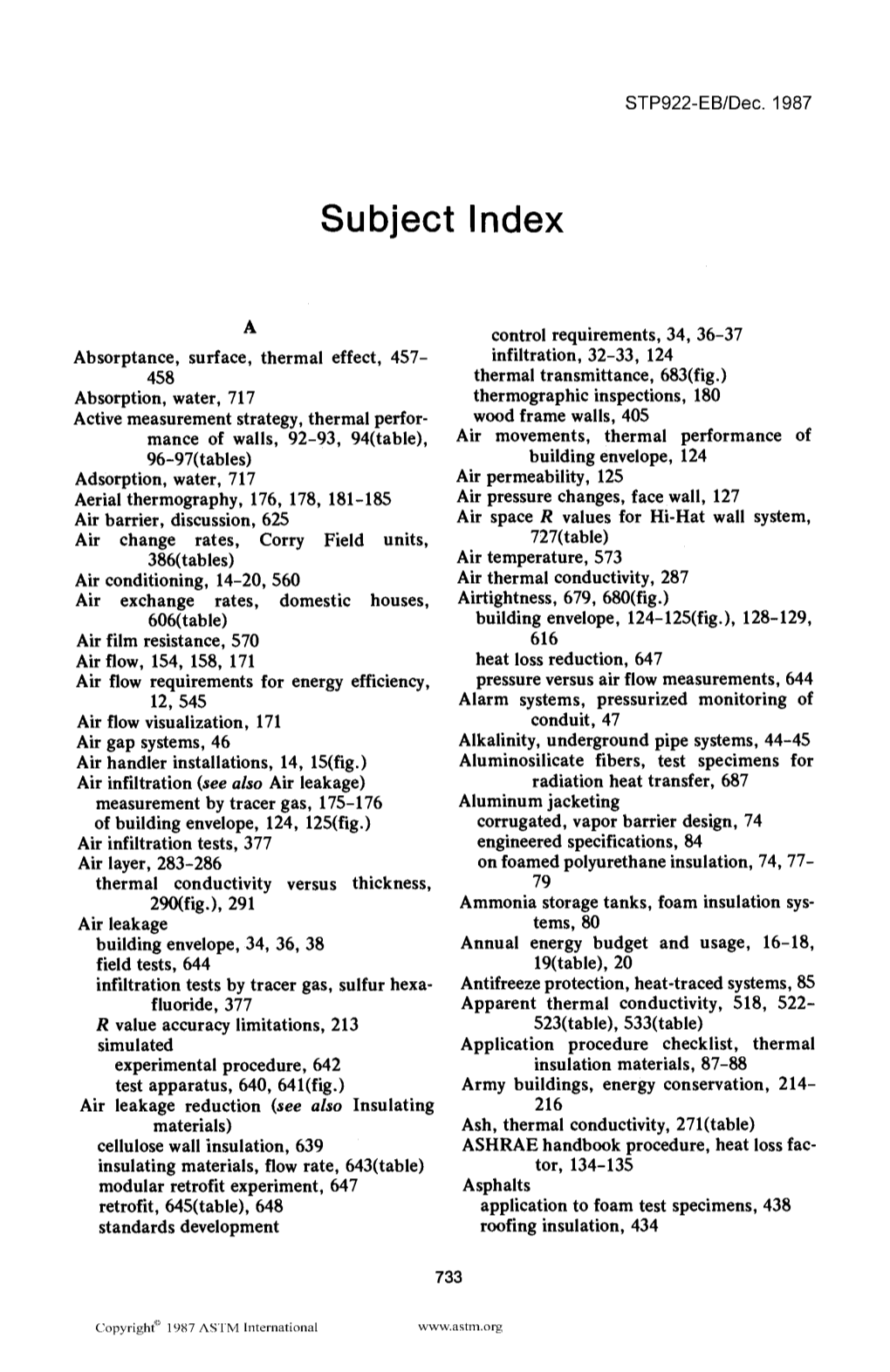 Subject Index