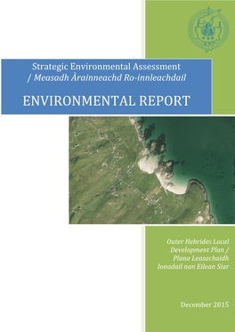 Sea Environmental Report – Cover Note - Part 1